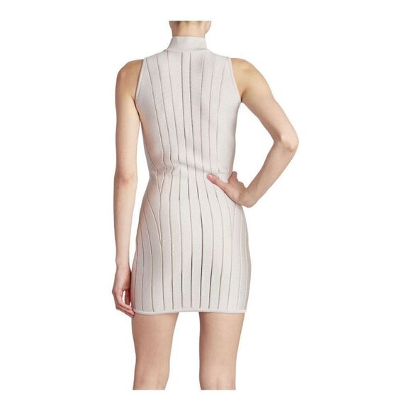 BALMAIN Sleeveless Zip Front Light Rose Minidress Size 10 (42) NWD - Picture 7 of 15